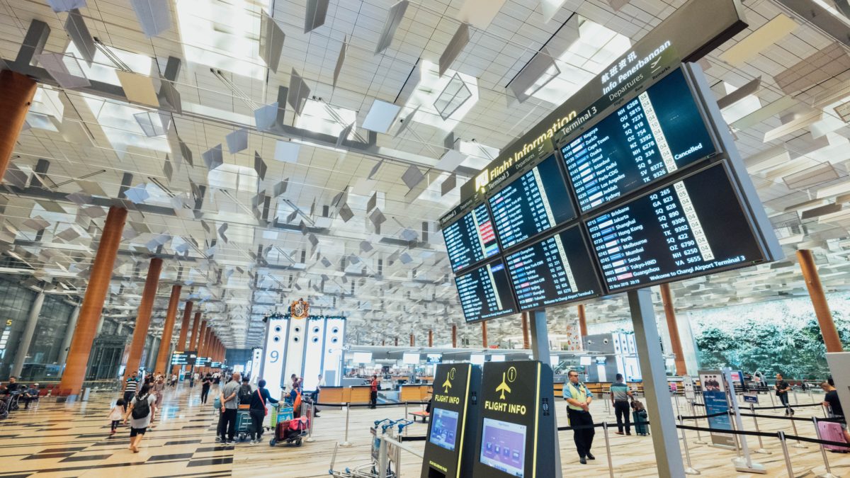 écran dynamique aéroport